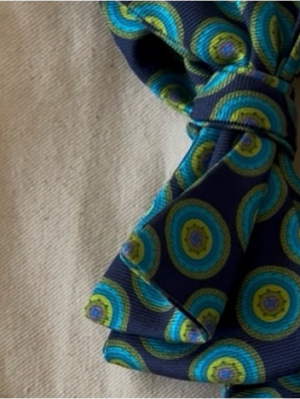 Patterned Bow Tie - Blues and yellows